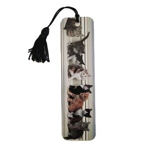 Vintage 90s Kittens Tassel Bookmark Ron Kimball Britain Made 1992 Antioch H-1639